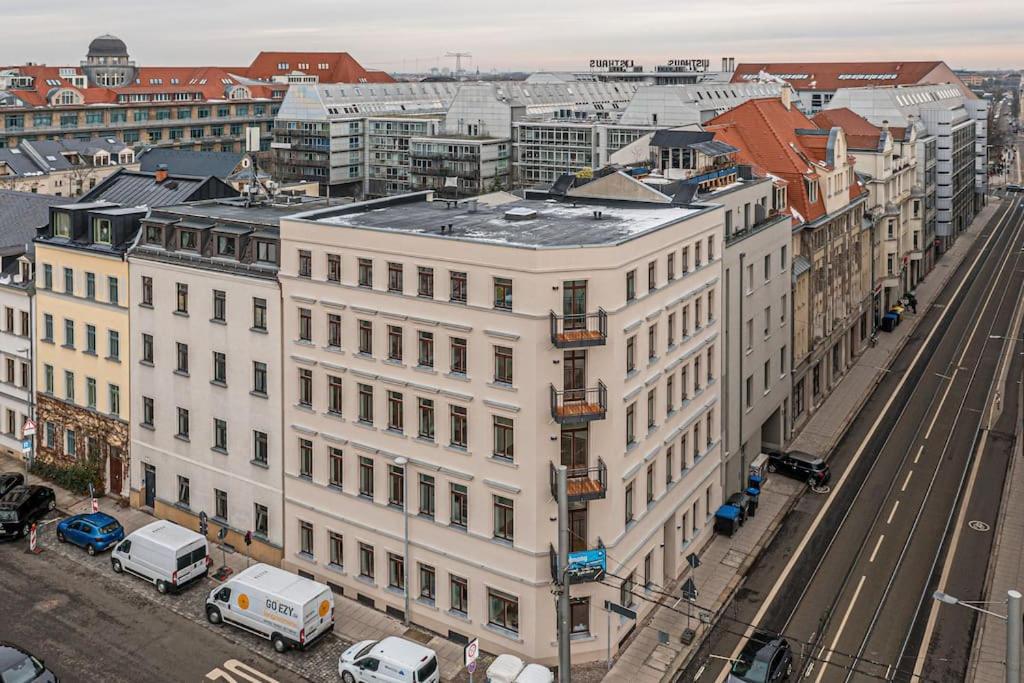 Stylisches Zentrales City-Apartment Mit 2 Balkonen Leipzig Exterior photo